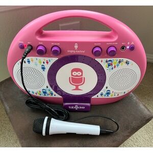 Singing‎ Machine ISM398PP Kids Portable Bluetooth Karaoke Player Pink Tabioke